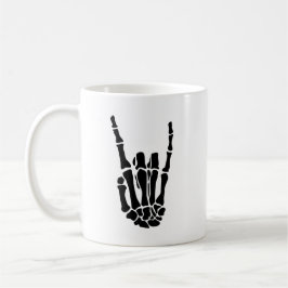 Café Caneca de mão de esqueleto de Halloween 11oz