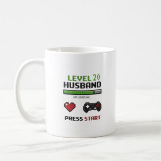Café Caneca de Marido Gamer Engraçado Pixel Art Design 