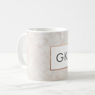 Café Caneca de mármore Dourado cor-de-rosa