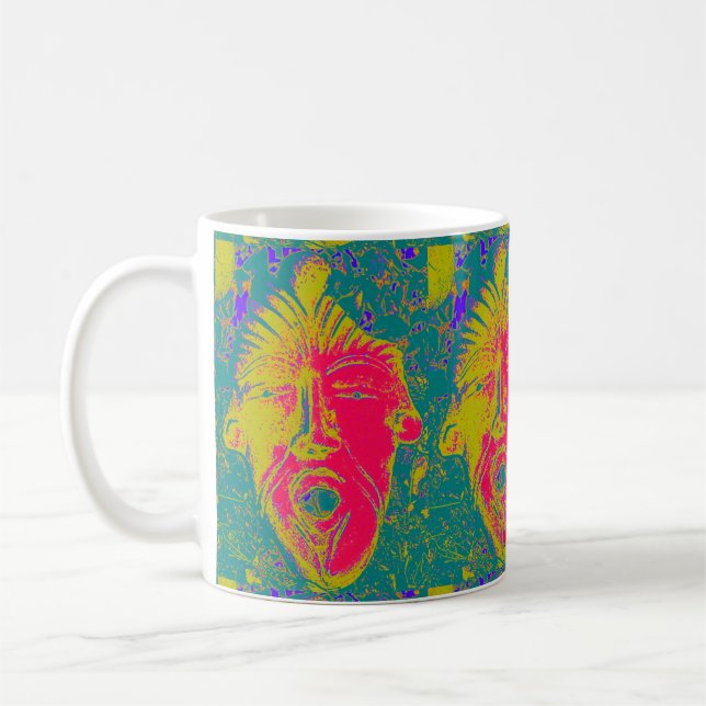 Café caneca de máscara de canto (Esquerda)
