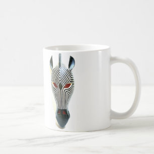 Café caneca de máscara de zebra africana