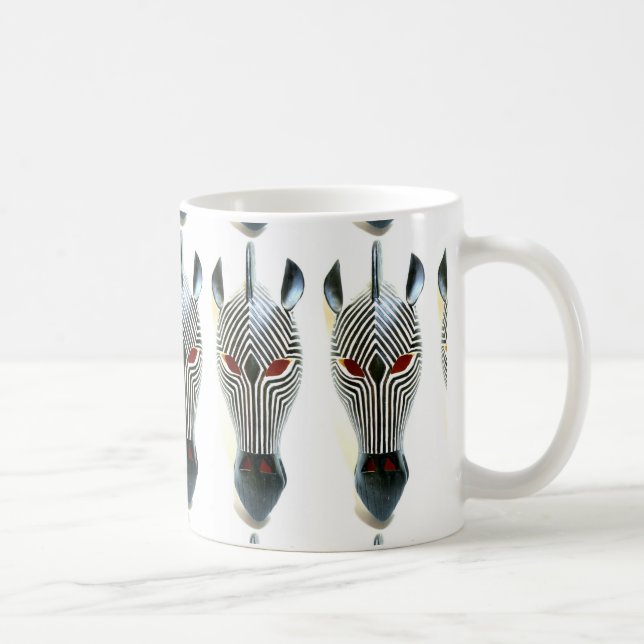 Café caneca de máscaras zebra africanas (Direita)