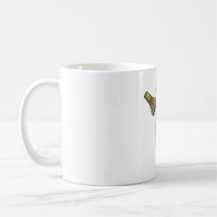 Café Caneca de matcha latte fofa