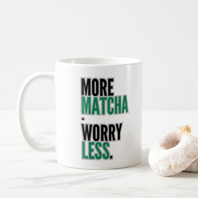Café Caneca de Matcha, Presente de Caneca, Presente par (Com Donut)