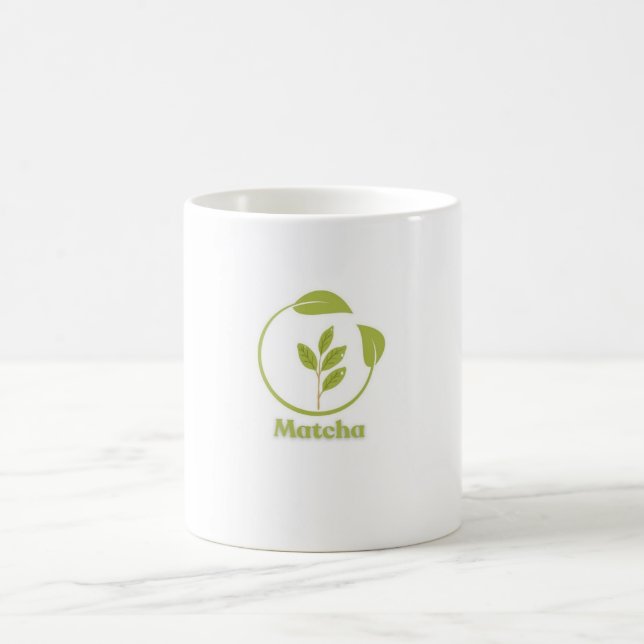 Café Caneca de Matcha Verde Saudável (Centro)