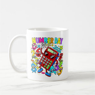 Café Caneca de Matemática do Dia do Número Calculador