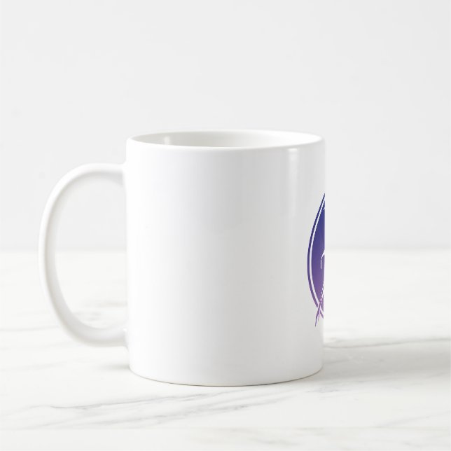 Café Caneca de Medalhão com Gradiente de Silhueta de Da (Esquerda)