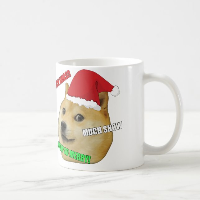 Café Caneca de Meme do Doge do Natal (Direita)