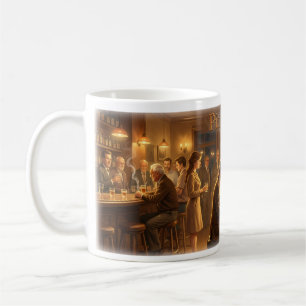 Café Caneca de Memórias do Pianista de Bar Noturno