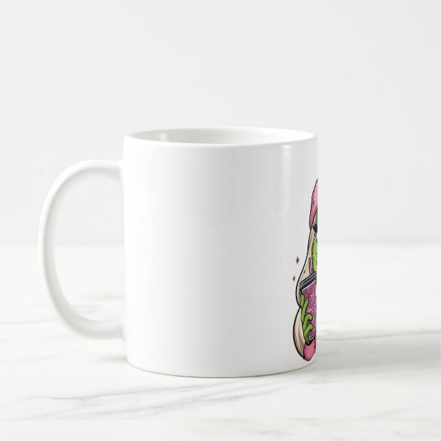 Café 💚 Caneca de Menina Merry Grinchmas (Esquerda)