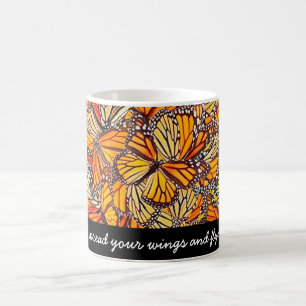 Café Caneca de Mensagem Borboleta Monarca