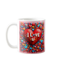 Caneca de mensagem de amor