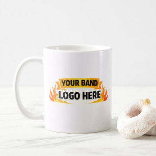 Café Caneca de Merch de Banda – Adicione Nome da Banda