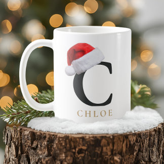 Café Caneca de Monograma de Natal