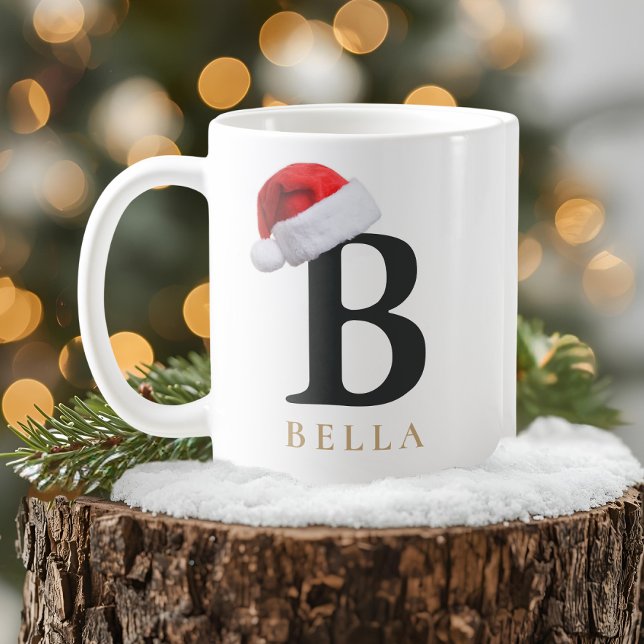 Café Caneca de Monograma de Natal (Criador carregado)