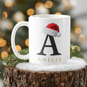 Café Caneca de Monograma de Natal