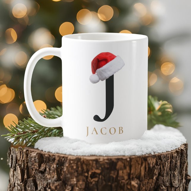 Café Caneca de Monograma de Natal (Criador carregado)