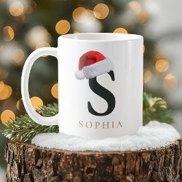 Café Caneca de Monograma de Natal