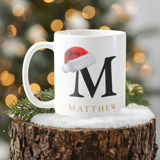 Café Caneca de Monograma de Natal