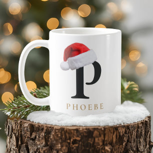 Café Caneca de Monograma de Natal