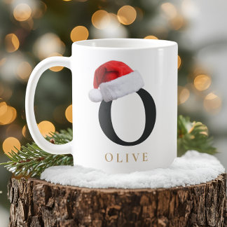 Café Caneca de Monograma de Natal