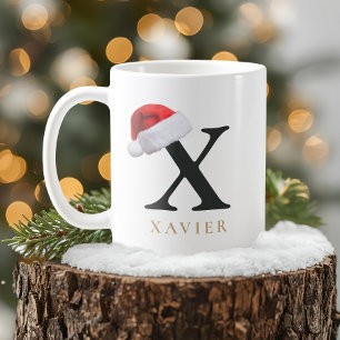 Café Caneca de Monograma de Natal