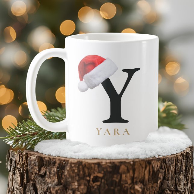 Café Caneca de Monograma de Natal (Criador carregado)