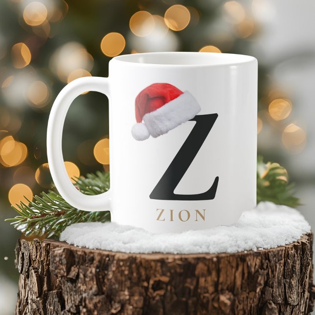 Café Caneca de Monograma de Natal (Criador carregado)