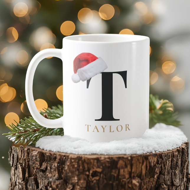 Café Caneca de Monograma de Natal (Criador carregado)