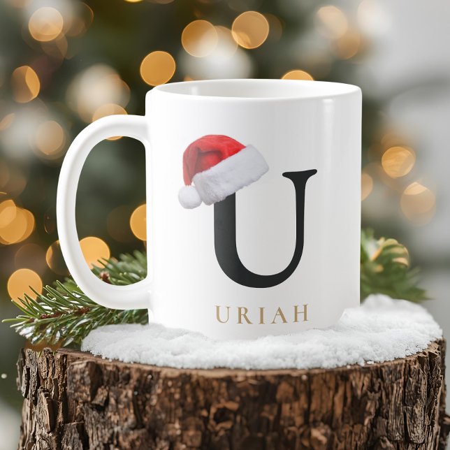 Café Caneca de Monograma de Natal (Criador carregado)