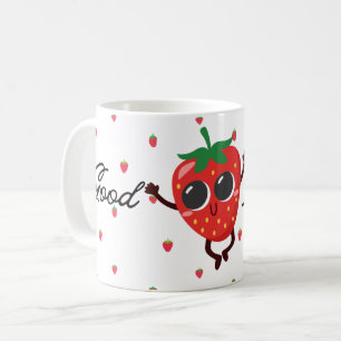 Café Caneca de Morango Kawaii Fofa