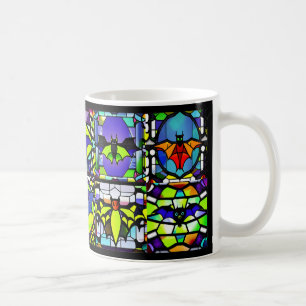 Café Caneca de Morcego de Halloween em Vidro Colorido