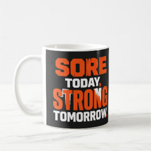Café Caneca de Motivação para Academia Dor Hoje Forte A