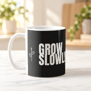 Café Caneca de Motivação para Planta Minimalista Cresça