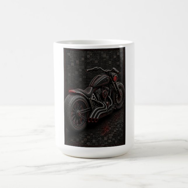 Café Caneca de Moto Customizada Black Inferno Mosaic (Centro)