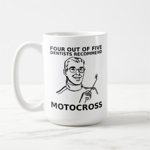 Café Caneca de Moto Motocross 4 de 5 Dentistas