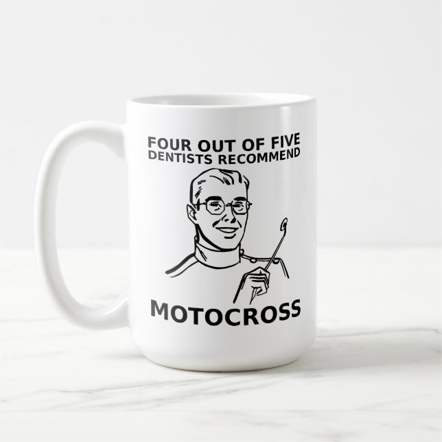 Café Caneca de Moto Motocross 4 de 5 Dentistas (Esquerda)