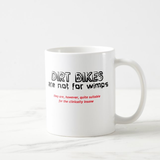 Café Caneca de Moto Motocross - Clinicamente Insano (Direita)