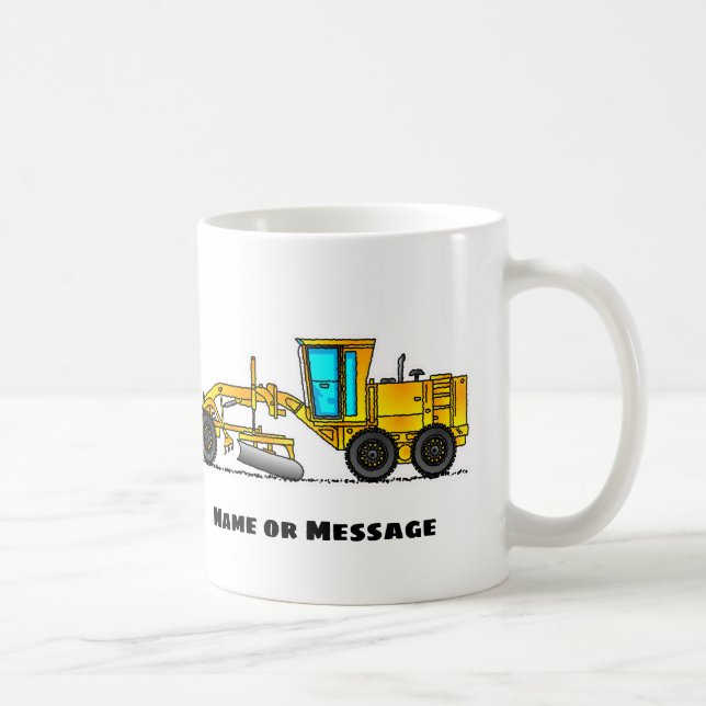 Café Caneca de Motor Grader, Presente para Operador de  (Direita)