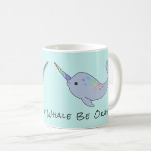 Café Caneca de Narwhal do arco-íris