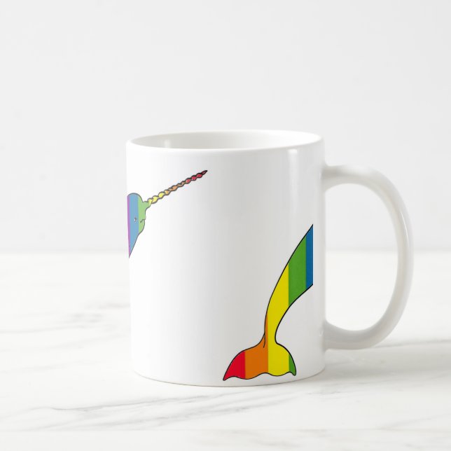 Café Caneca de Narwhal do arco-íris (Direita)