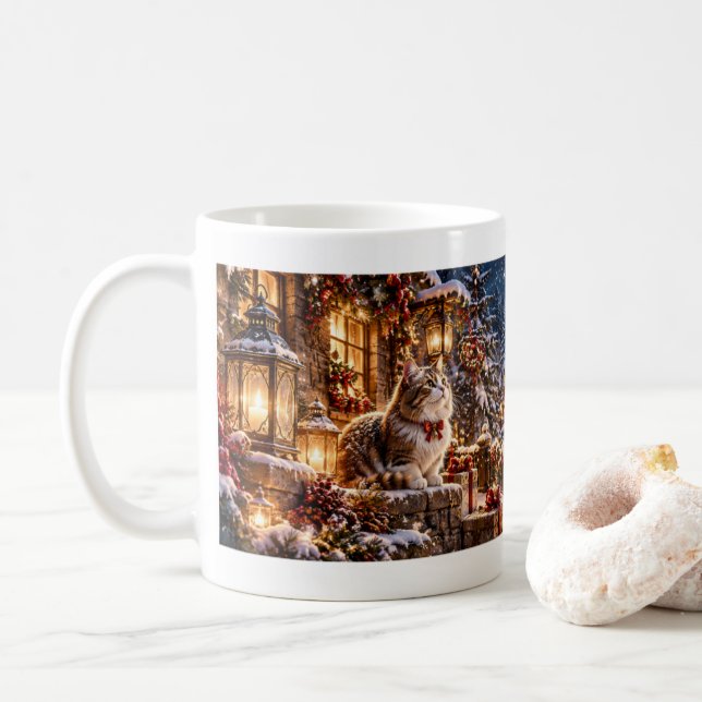 Café Caneca de Natal à Meia-Noite (Com Donut)