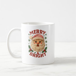 Café Caneca de Natal Alegre e Brilhante do Papai Noel