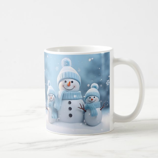 Café Caneca de Natal Bonito Boneco de Neve | Caneca de  (Direita)