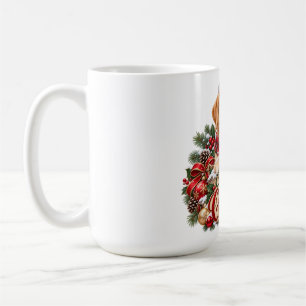 Café Caneca de Natal Cachorro Labrador Alegre