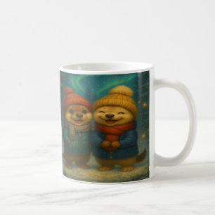 Café Caneca de Natal Caprichosa com Amigos Animais Acon
