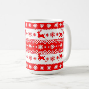 Café ☕ Caneca de Natal com Floco de Neve e Rena Present