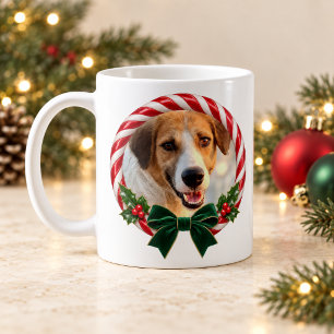 Café Caneca de Natal com Foto Personalizada de Animal d