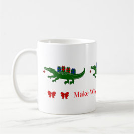 Café Caneca de Natal com Jacaré