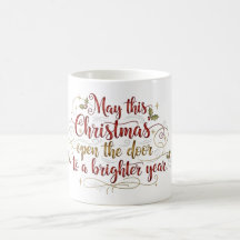 Caneca de Natal com Letreiro de Boas Festas Elegan